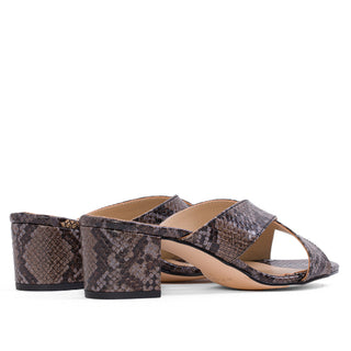 -SANDALIA TACON NIZA SERPIENTE NEGRO