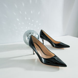SALON ALIZEE  EN PIEL CHAROL NEGRO