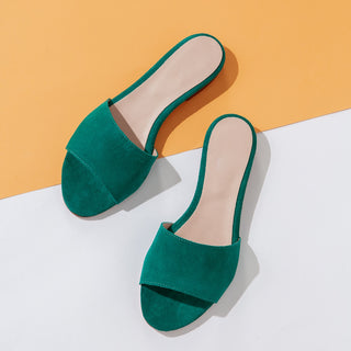 ZUECO MAYKA EN PIEL SERRAJE VERDE