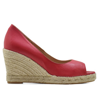 ZAPATO PEEP TOE TUCU NAPA ROJO