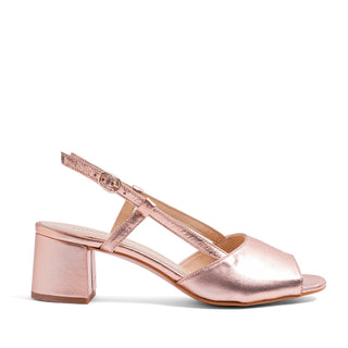 SANDALIA 101 PIEL METAL PEACH